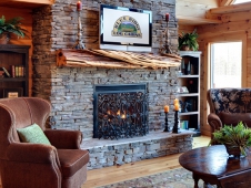 Three-Bedroom Cabin Fireplace